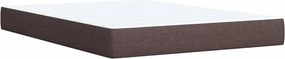 vidaXL Κρεβάτι Boxspring με Στρώμα Σκούρο Καφέ 140x190 εκ. Υφασμάτινο