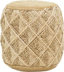 Σκαμπό Yton Inart μπεζ 100% γιούτα 40x40x40εκ