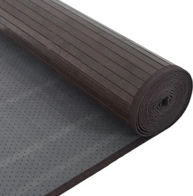 vidaXL Χαλί Ορθογώνιο Σκούρο Καφέ 80 x 200 εκ. Μπαμπού