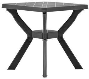 vidaXL Τραπέζι Bistro Ανθρακί 70 x 70 x 72 εκ. Πλαστικό
