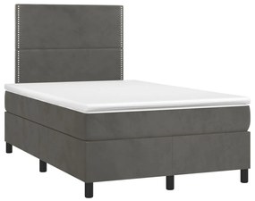 ΚΡΕΒΑΤΙ BOXSPRING ΜΕ ΣΤΡΩΜΑ ΣΚΟΥΡΟ ΓΚΡΙ 120X200 ΕΚ. ΒΕΛΟΥΔΙΝΟ 3142954