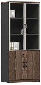 Βιβλιοθήκη Advance ΕΟ825 80x40x200cm Wallnut-Grey