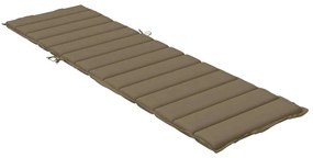 vidaXL Μαξιλάρι Ξαπλώστρας Taupe Μελανζέ 200x60x4 εκ. Ύφασμα