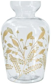 Διακοσμητικό Βάζο Aphelios 77969-DS 20x20x32cm Clear-Gold Artekko Γυαλί