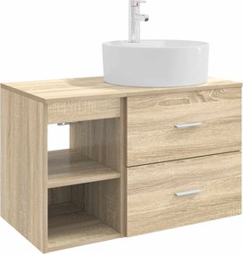vidaXL Σετ Επίπλων Μπάνιου 2 τμχ. Sonoma Δρυς Επεξεργασμένο Ξύλο