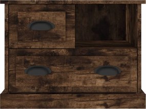 vidaXL Κομοδίνο Καπνιστή Δρυς 60x39x45 εκ.