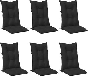 vidaXL Σέτ Μαξιλαριών Καρέκλας Υψηλής Πλάτης 6 pcs Πολυεστέρας