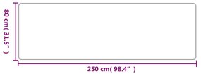 vidaXL Χαλί Διάδρομος Εμφάνιση Σιζάλ Ανθρακί 80 x 250 εκ.