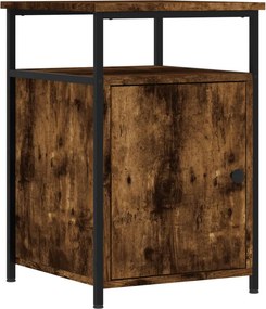 vidaXL Κομοδίνα 2 τεμ. Καπνιστή Δρυς 40x42x60 εκ. από Επεξεργ. Ξύλο
