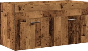 vidaXL Ντουλάπι Μπάνιου με Ενσωματωμένο Νιπτήρα Παλιό Ξύλο