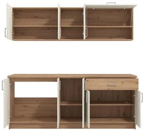 Σύνθεση Κουζίνας Tamara 200 Artisan Oak - Λευκό Δρύς 200x60x199,5 εκ. 200x60x199.5 εκ.