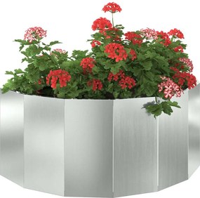 vidaXL Γλάστρα Ασημί 90 x 45 x 35 cm Επικαλυμμένος Χάλυβας