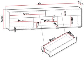 Έπιπλο τηλεόρασης Carrera-Leuko