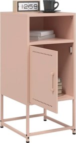 vidaXL Κομοδίνα 2 τεμ. Ροζ 36x39x78 εκ. από Χάλυβα