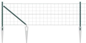 vidaXL Φράχτης με Στήλες. Πράσινο 0.8 x 10 m Ατσάλι