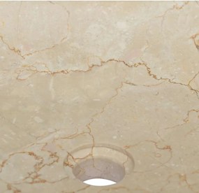 vidaXL Νιπτήρας Κρεμ 40 x 40 x 10 εκ. Μαρμάρινος