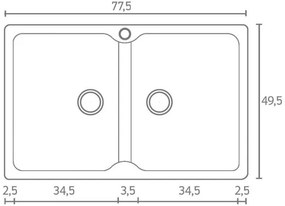 Νεροχύτης Sanitec 340-Metallic Space