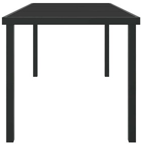 vidaXL Τραπέζι Κήπου Μαύρο 160 x 80 x 73 εκ Μασίφ ξύλο teak