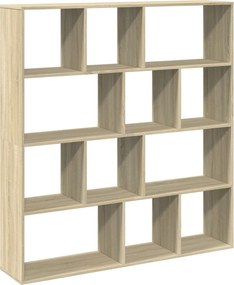 vidaXL Βιβλιοθήκη Χρώμα Sonoma Δρυς 132x29x141,5εκ. Επεξεργασμένο Ξύλο