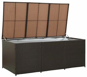 vidaXL Κουτί Αποθήκευσης Κήπου Καφέ 180x90x70 εκ. από Συνθετικό Ρατάν