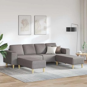 vidaXL Σετ Καναπέ 3 pcs Taupe ύφασμα