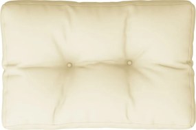 vidaXL Μαξιλάρι Παλέτας Κρεμ 50 x 40 x 12 εκ. Υφασμάτινο