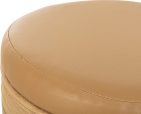 ΣΚΑΜΠΟ MITCH HM9886 ΦΥΣΙΚΟ RATTAN-ΚΑΘΙΣΜΑ ΑΠΟ PU ΜΠΕΖ Φ37x47Υεκ.