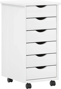 vidaXL Σετ Γραφείου και Κινητού Ντουλαπιού MOSS 2 pcs Λευκό