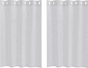 vidaXL Κουρτίνα βυσσινί 2 pcs Ανοιχτό γκρι 140 x 140 cm Πολυεστέρας