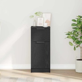 vidaXL Πλαϊνό γραφείο Μαύρη Οξυά 30 x 30 x 70 εκ. Επεξεργασμένο Ξύλο