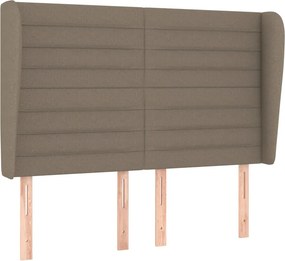 vidaXL Κρεβάτι Boxspring με Στρώμα Taupe 140x200 εκ. Υφασμάτινο