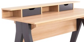 ΓΡΑΦΕΙΟ REXIN HM18290 ΜΕΛΑΜΙΝΗ ΣΕ SONAMA-ΓΚΡΙ 120x19-59x75-85,5ΥΥεκ. (1 Τεμμάχια)