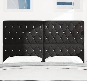 vidaXL Κεφαλάρι Μαύρο 144 cm Βελούδο