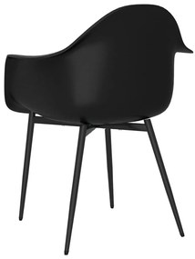 Καρέκλες Τραπεζαρίας 6 τεμ. Μαύρες από Πολυπροπυλένιο - Μαύρο