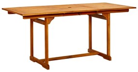 vidaXL Σετ Τραπεζαρίας Κήπου 7 Τεμαχίων από Μασίφ Ξύλο Ακακίας 120-170 εκ.