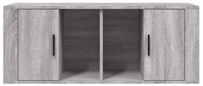 Έπιπλο Τηλεόρασης Γκρι Sonoma 100x35x40 εκ. από Επεξεργ. Ξύλο 816806