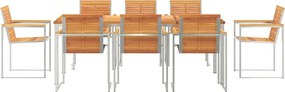 vidaXL Σέτ φαγητού για κήπο 9 pcs