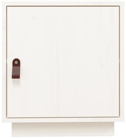 vidaXL Κομοδίνα 2 τεμ. Λευκό 40x34x45 εκ. από Μασίφ Ξύλο Πεύκου