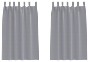 vidaXL Κουρτίνες συσκότισης 2 pcs Ανοιχτό γκρι 175 x 140 εκ.