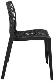 Καρέκλα Hush στοιβαζόμενη pp μαύρο 50x57x81 εκ. 50x57x80 εκ.