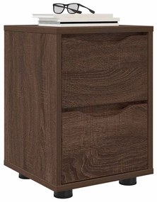 vidaXL Κομοδίνο Καφέ δρυς 30,5 x 30 x 43 εκ Επεξεργασμένο ξύλο