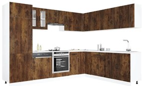 vidaXL Σετ Ντουλάπια Κουζίνας 14 τεμ. Lucca Καπνιστή Δρυς Επεξ. Ξύλο