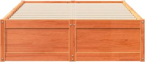 vidaXL Σκελετός Κρεβ. Χωρίς Στρώμα Καφέ Κεριού 135x190 εκ Μασίφ Πεύκο