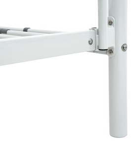 vidaXL Πλαίσιο Κουκέτας Λευκό 140x200 εκ. / 90x200 εκ. Μεταλλικό