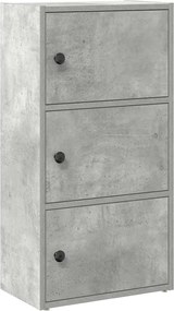 vidaXL Βιβλιοθήκη Γκρι Σκυροδέματος 40x24x77 εκ. Επεξεργ. Ξύλο