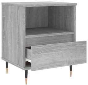 vidaXL Κομοδίνα 2 τεμ. Γκρι Sonoma 40 x 35 x 50 εκ. από Επεξεργ. Ξύλο