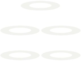 vidaXL Flat Ring Δέντρου 5 τεμ Λευκό Ø40/70 εκ Ατσάλι