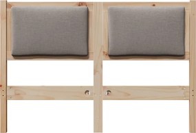 vidaXL Κεφαλάρι Άλλο Καφέ 135 cm Μασίφ ξύλο πεύκου