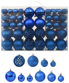 vidaXL Χριστουγεννιάτικες Μπάλες Σετ 100 Τεμαχίων Μπλε
