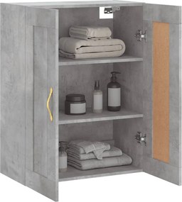 vidaXL Ντουλάπι Επιτοίχιο Γκρι Σκυροδεμ. 69,5x34x90 εκ. Επεξεργ. Ξύλο